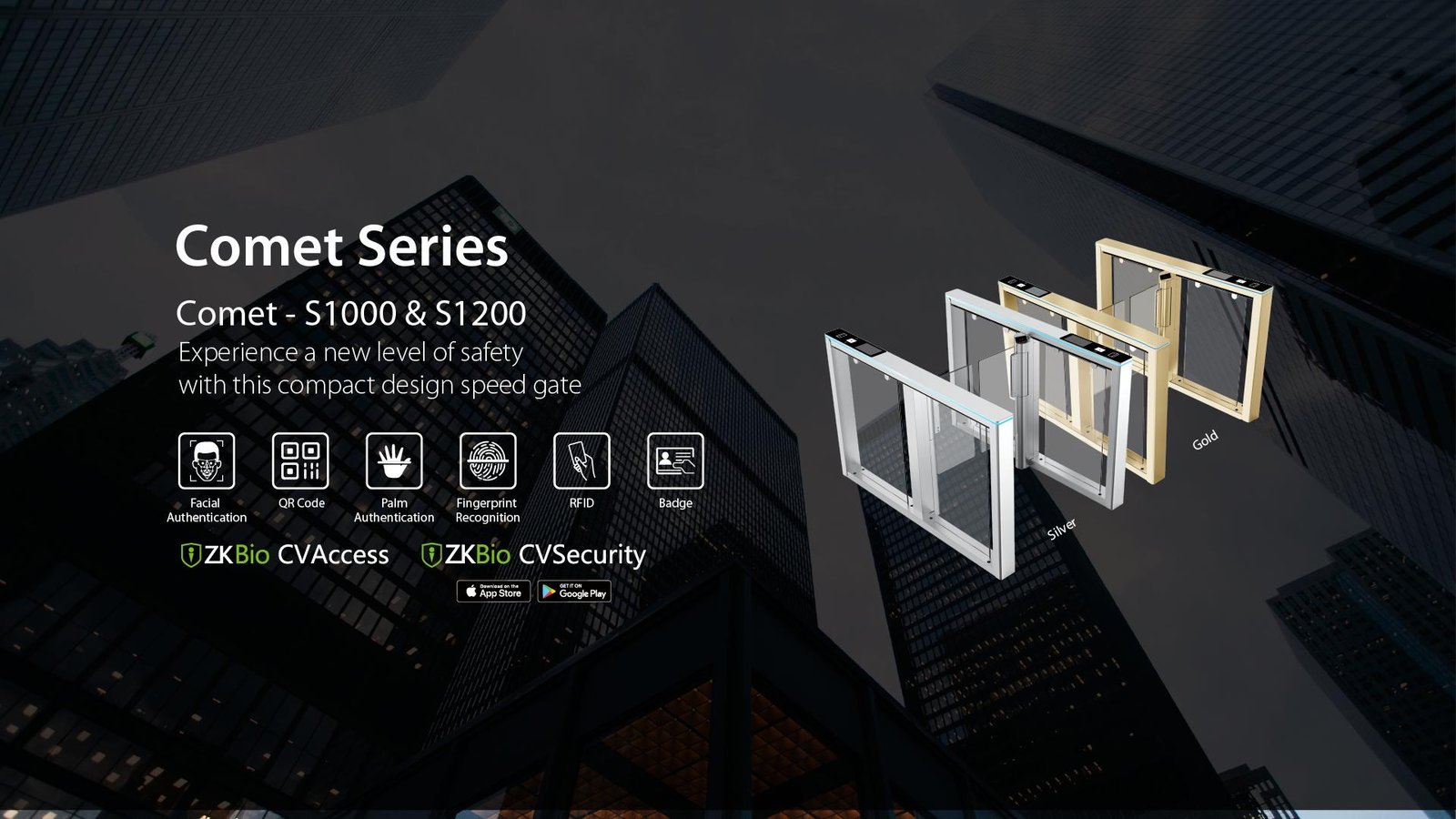 ZKTeco Comet Series entrance turnstile