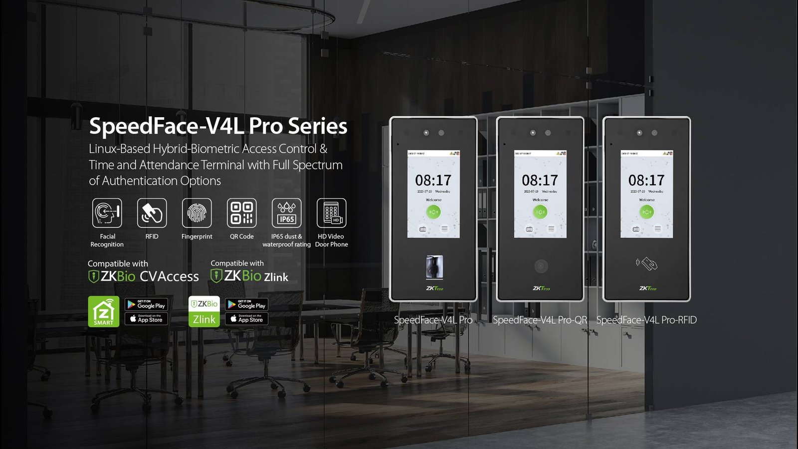 ZKTeco SpeedFace-V4L Pro facial recognition terminal